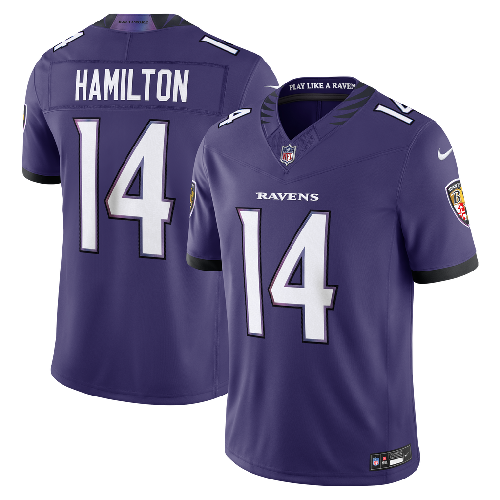 Baltimore Ravens Kyle Hamilton Nike Purple Team Vapor F.U.S.E. Stitched Limited Jersey