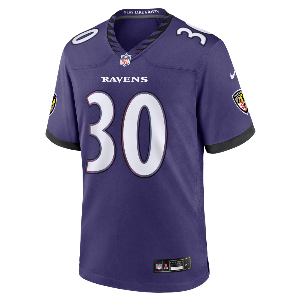 Baltimore Ravens Ryan Eckley Nike Purple Team Game Jersey