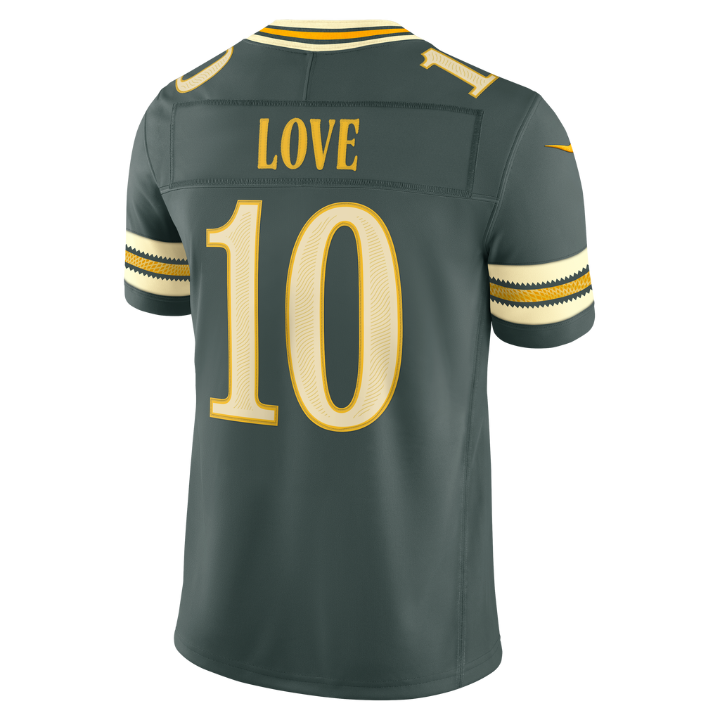 Green Bay Packers Jordan Love Nike Green 2026 Rivalries Collection Stitched Limited Jersey
