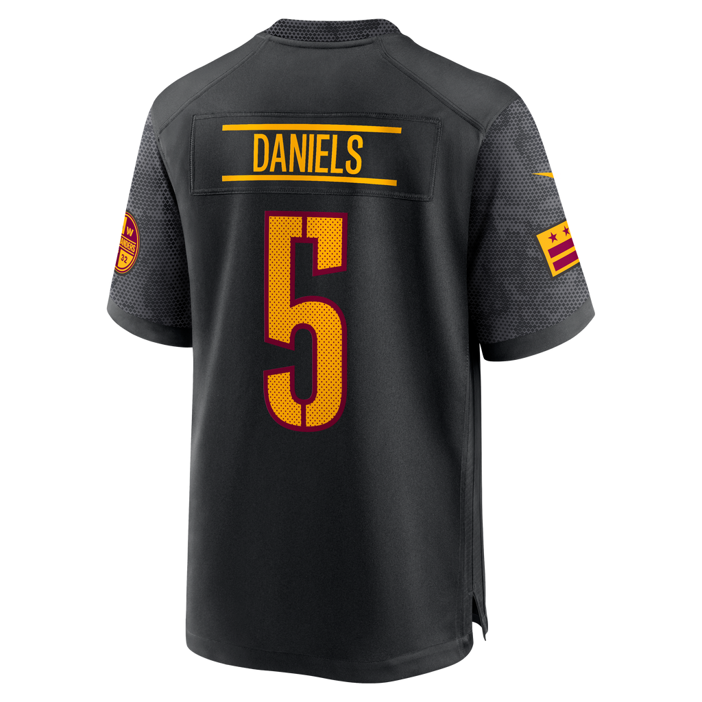 Washington Commanders Jayden Daniels Nike Black Alternate Game Player Jersey