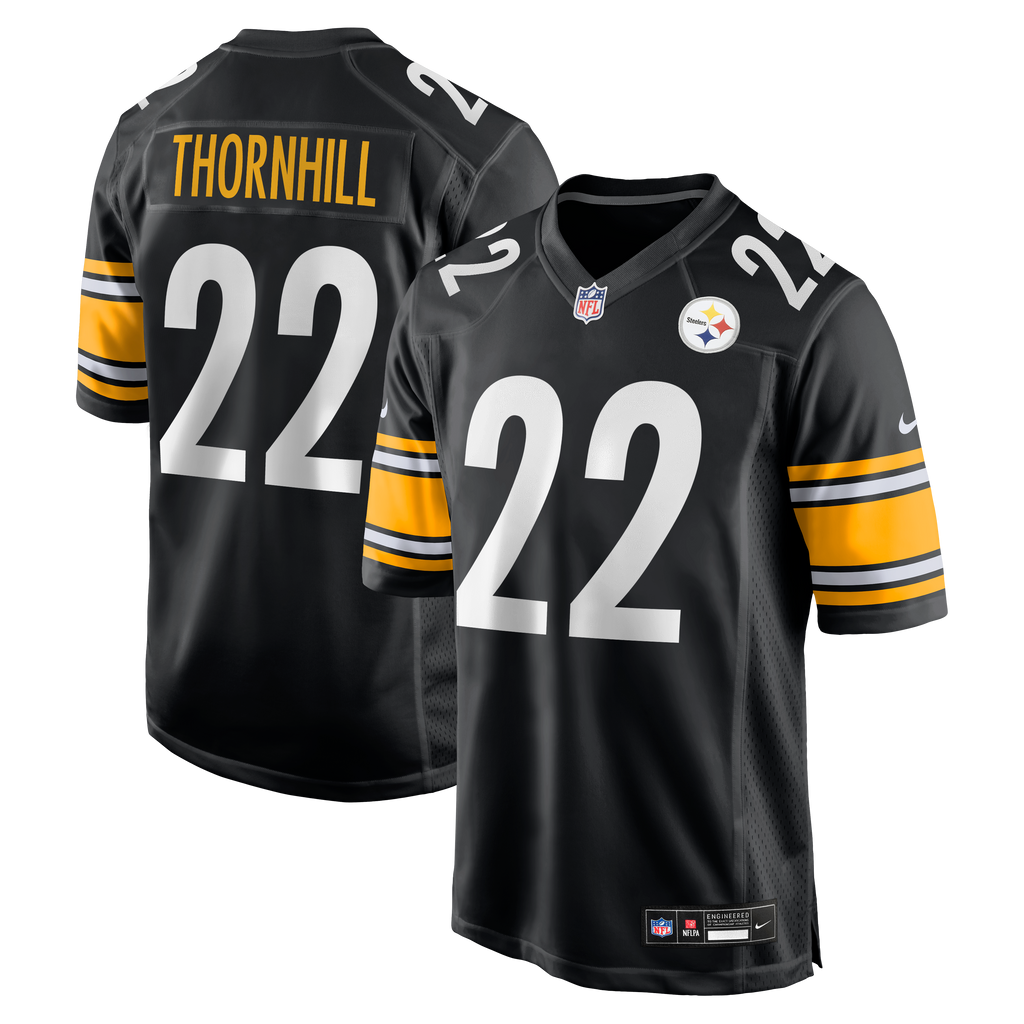 Pittsburgh Steelers Juan Thornhill Nike Black Team Game Jersey