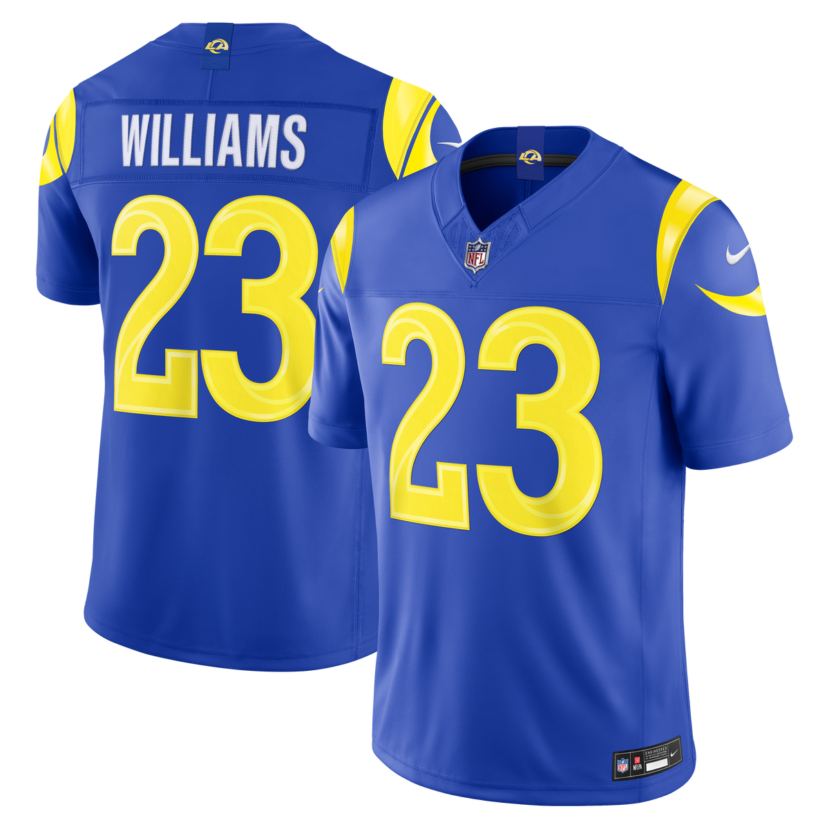 Los Angeles Rams Kyren Williams Nike White Vapor F.U.S.E. Stitched Limited Jersey
