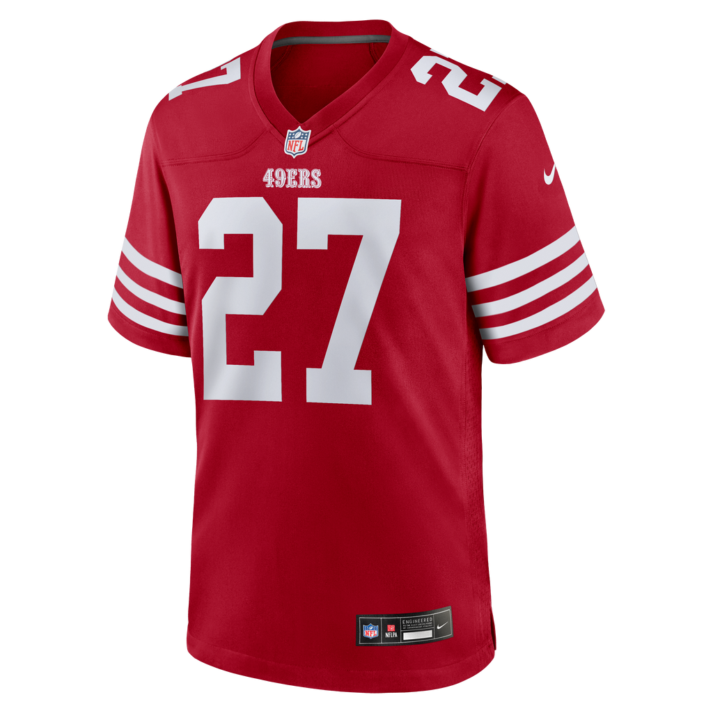 San Francisco 49ers Ji'Ayir Brown Nike Scarlet Team Game Jersey