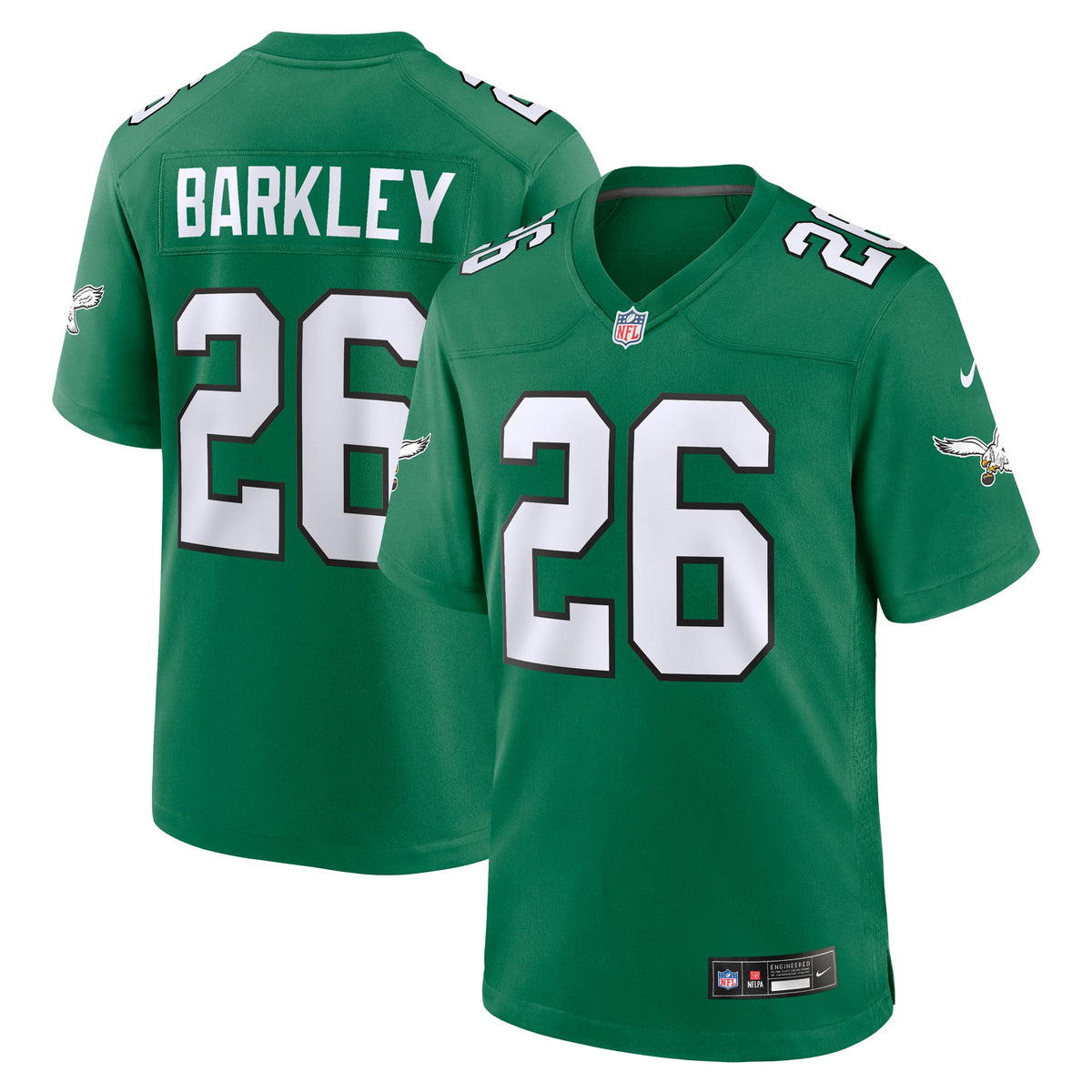 Philadelphia Eagles Saquon Barkley Nike Midnight Green Team Game Jersey