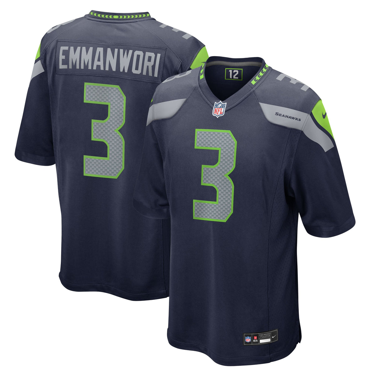 Seattle Seahawks Nick Emmanwori Nike White Game Jersey