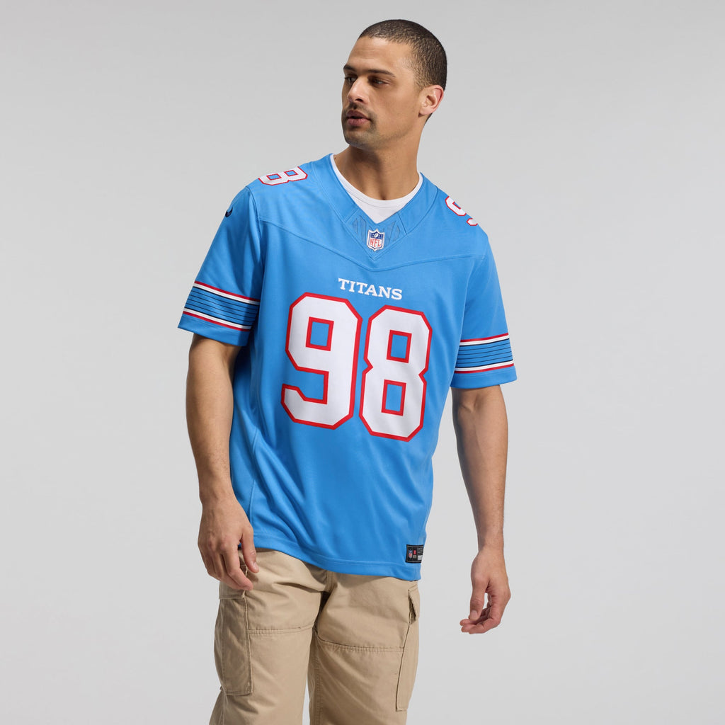 Tennessee Titans Jeffery Simmons Nike White Vapor F.U.S.E. Stitched Limited Jersey