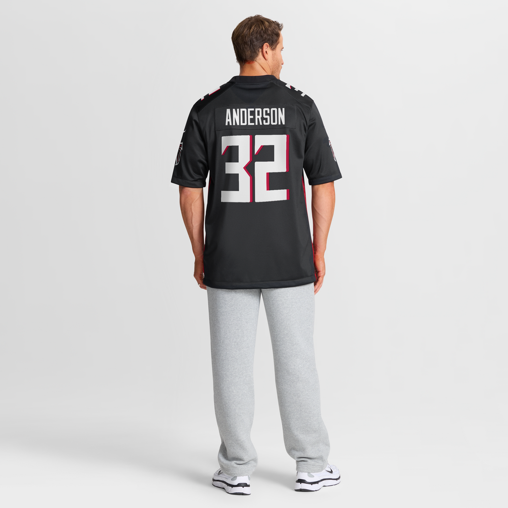 Atlanta Falcons Jamal Anderson Nike Black Game Retired Player Jersey