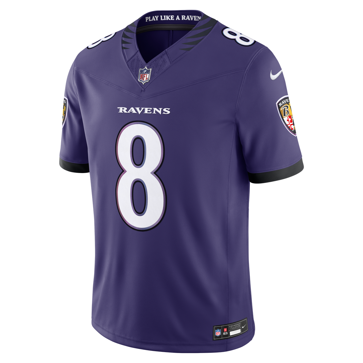 Baltimore Ravens Lamar Jackson Nike White Vapor F.U.S.E. Stitched Limited Jersey