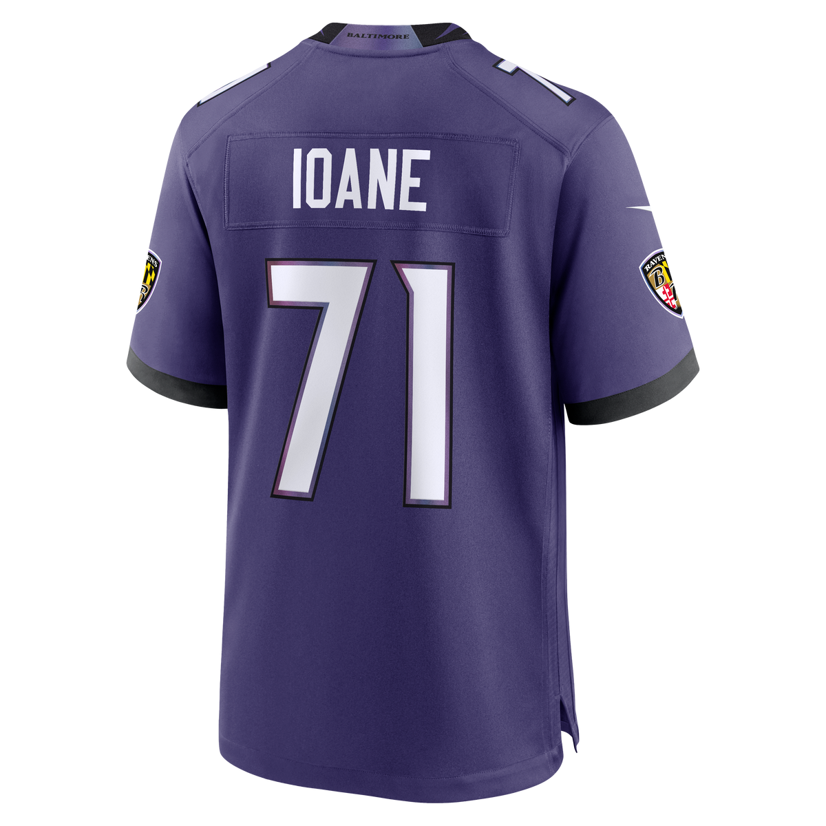 Baltimore Ravens Olaivavega Ioane Nike Purple Team Game Jersey