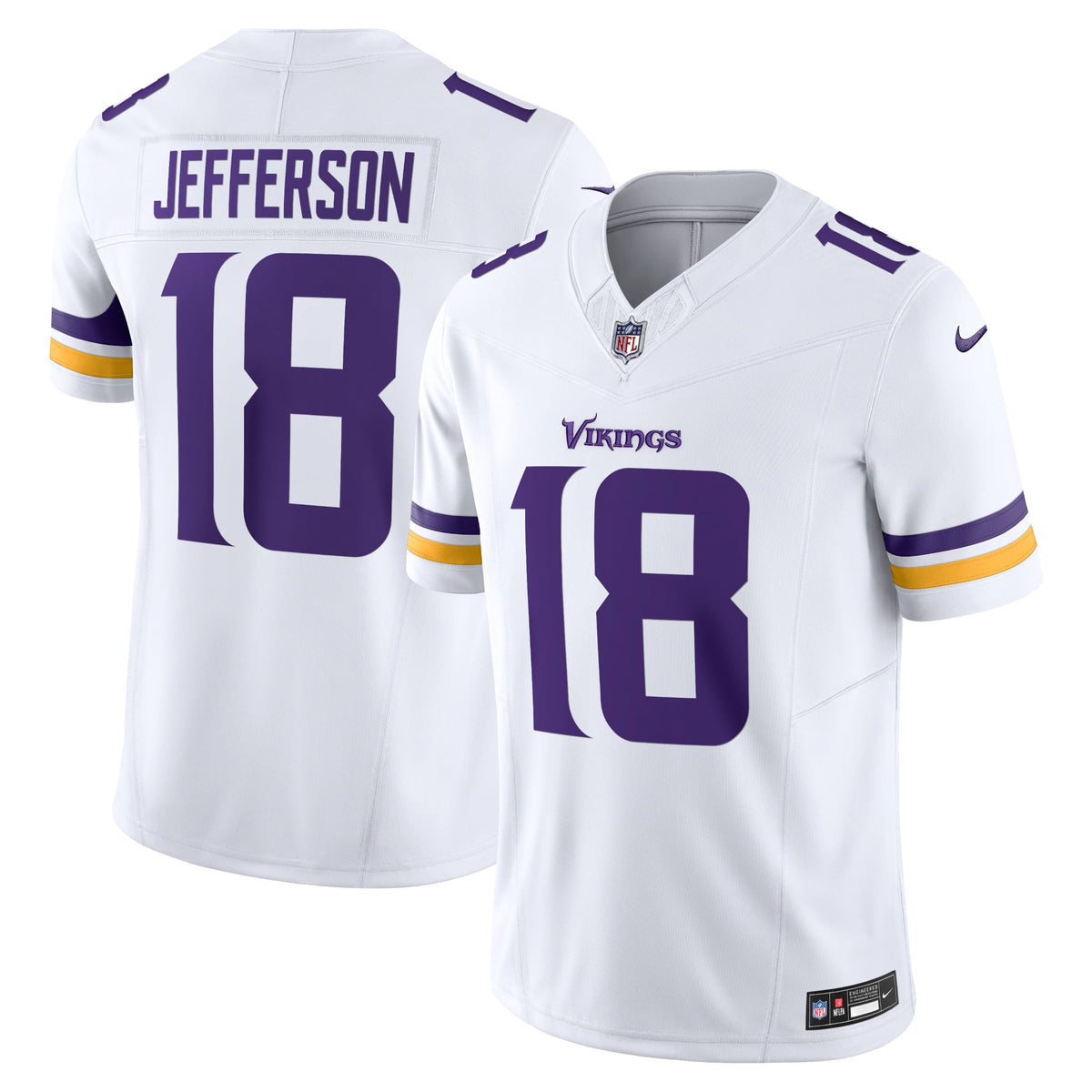 Minnesota Vikings Justin Jefferson Nike White Vapor F.U.S.E. Limited Jersey