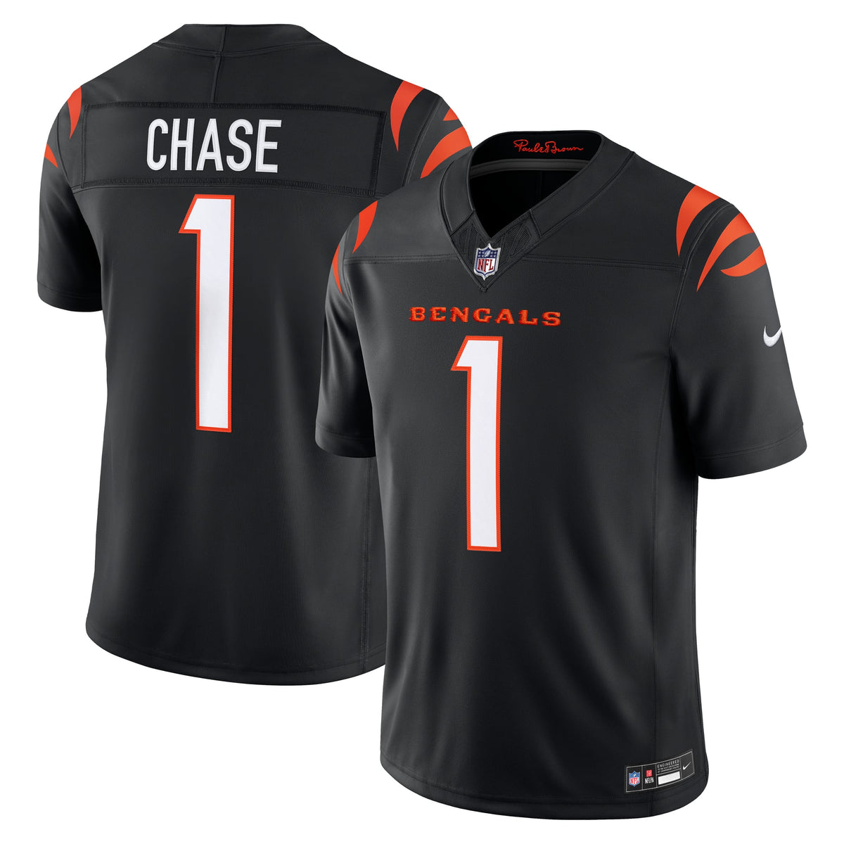 Cincinnati Bengals Ja'Marr Chase Nike Black Team Vapor F.U.S.E. Stitched Limited Jersey