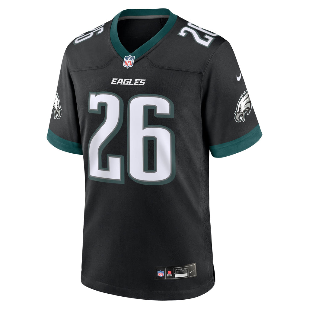 Philadelphia Eagles Saquon Barkley Nike Black Alternate Game Jersey