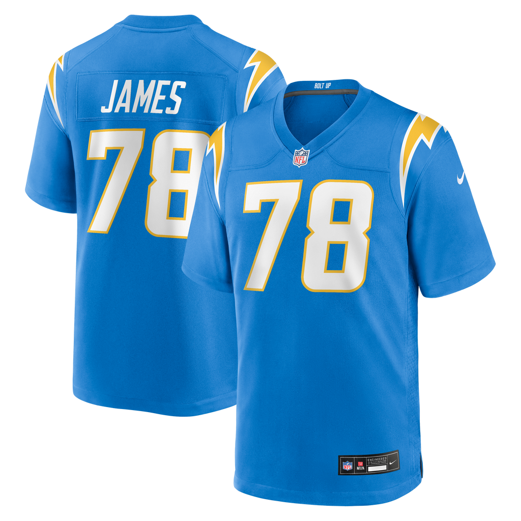 Los Angeles Chargers Andre James Nike Powder Blue Team Game Jersey