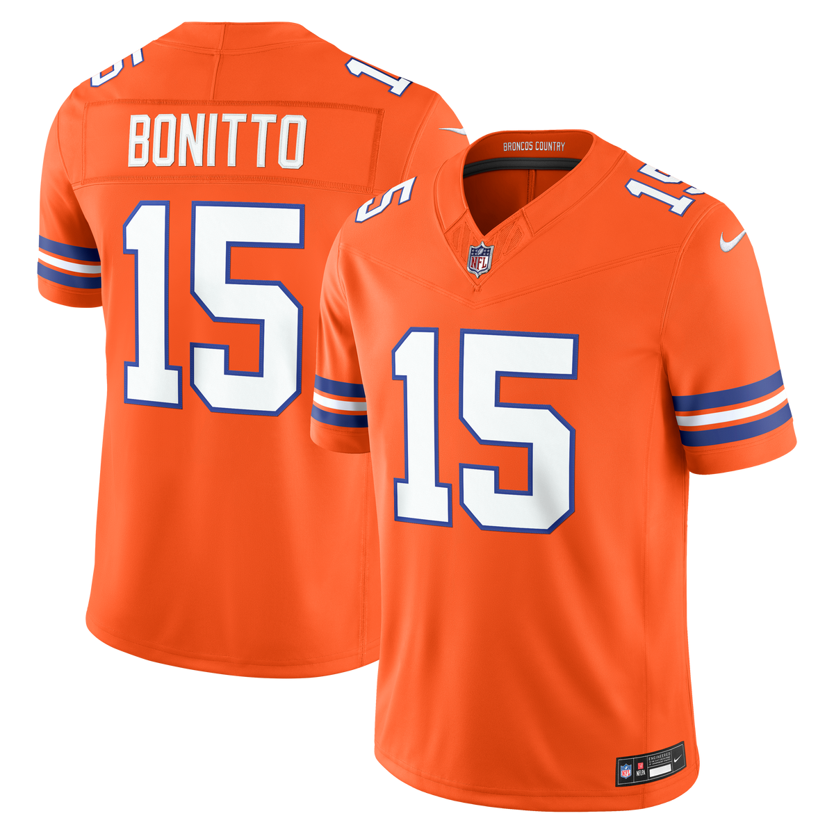 Denver Broncos Nik Bonitto Nike Navy Alternate Vapor F.U.S.E. Stitched Limited Jersey