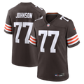 Cleveland Browns Zion Johnson Nike Brown Team Game Jersey