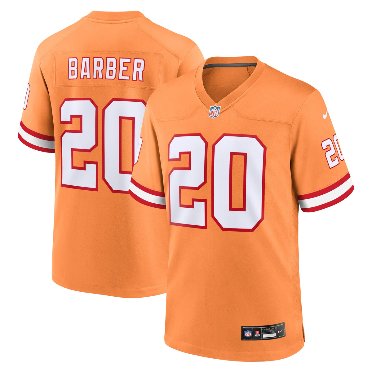 Tampa Bay Buccaneers Ronde Barber Nike Orange Retired Player Alternate Game Jersey