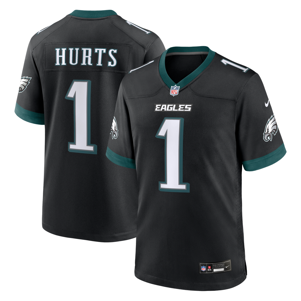 Philadelphia Eagles Jalen Hurts Nike Midnight Green Team Game Jersey