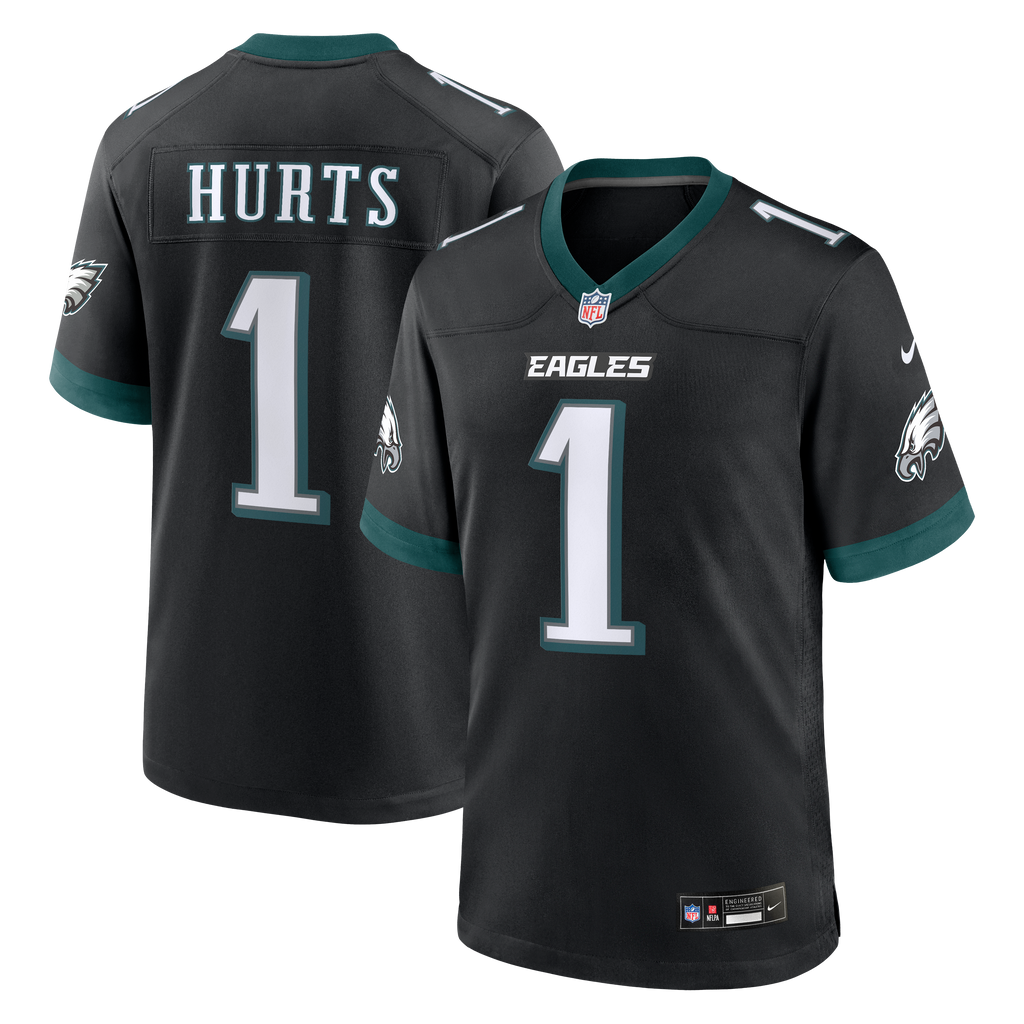 Philadelphia Eagles Jalen Hurts Nike Black Alternate Game Jersey