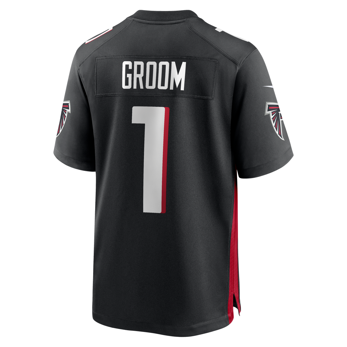 Atlanta Falcons Number 1 Groom Nike Black Game Jersey
