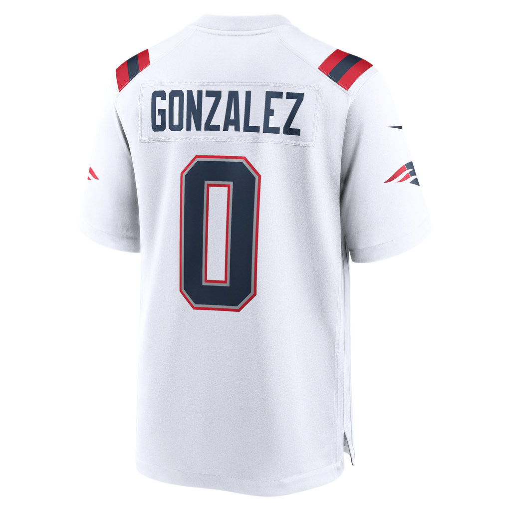 New England Patriots Christian Gonzalez Nike Navy Team Game Jersey