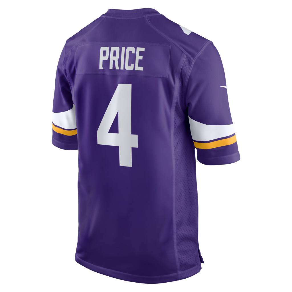 Minnesota Vikings Myles Price Nike Purple Team Game Jersey