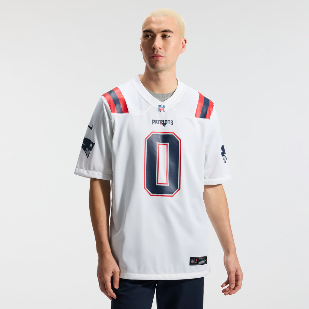 New England Patriots Christian Gonzalez Nike Navy Team Game Jersey