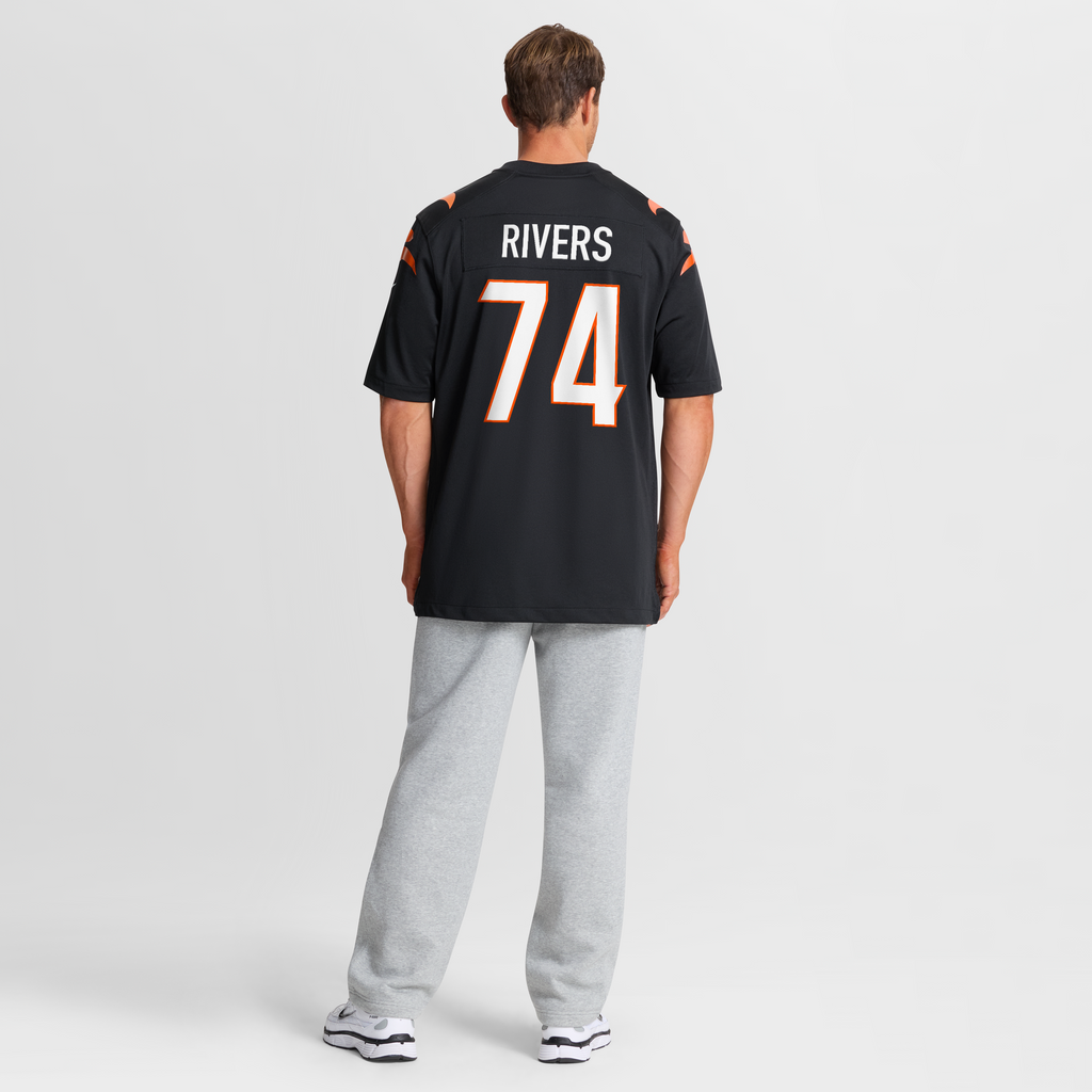 Cincinnati Bengals Jalen Rivers Nike Black Team Game Jersey