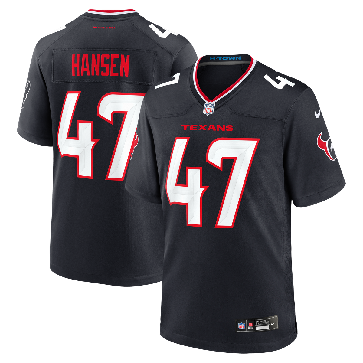 Houston Texans Louis Hansen Nike Navy Team Game Jersey