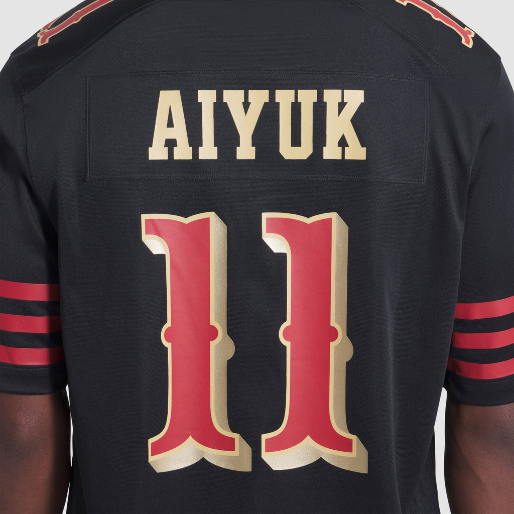 San Francisco 49ers Brandon Aiyuk Nike Black Rivalries Collection Game Jersey