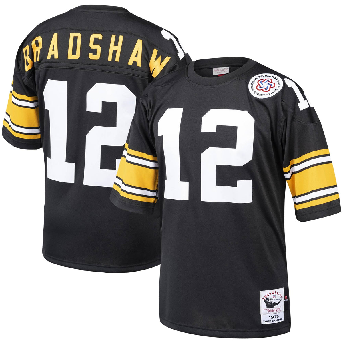 Pittsburgh Steelers Terry Bradshaw Mitchell & Ness Black Authentic Throwback Retired Player Jersey