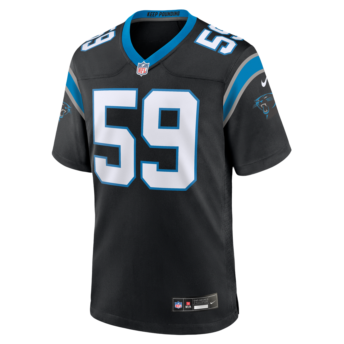 Carolina Panthers Luke Kuechly Nike Black Team Game Jersey