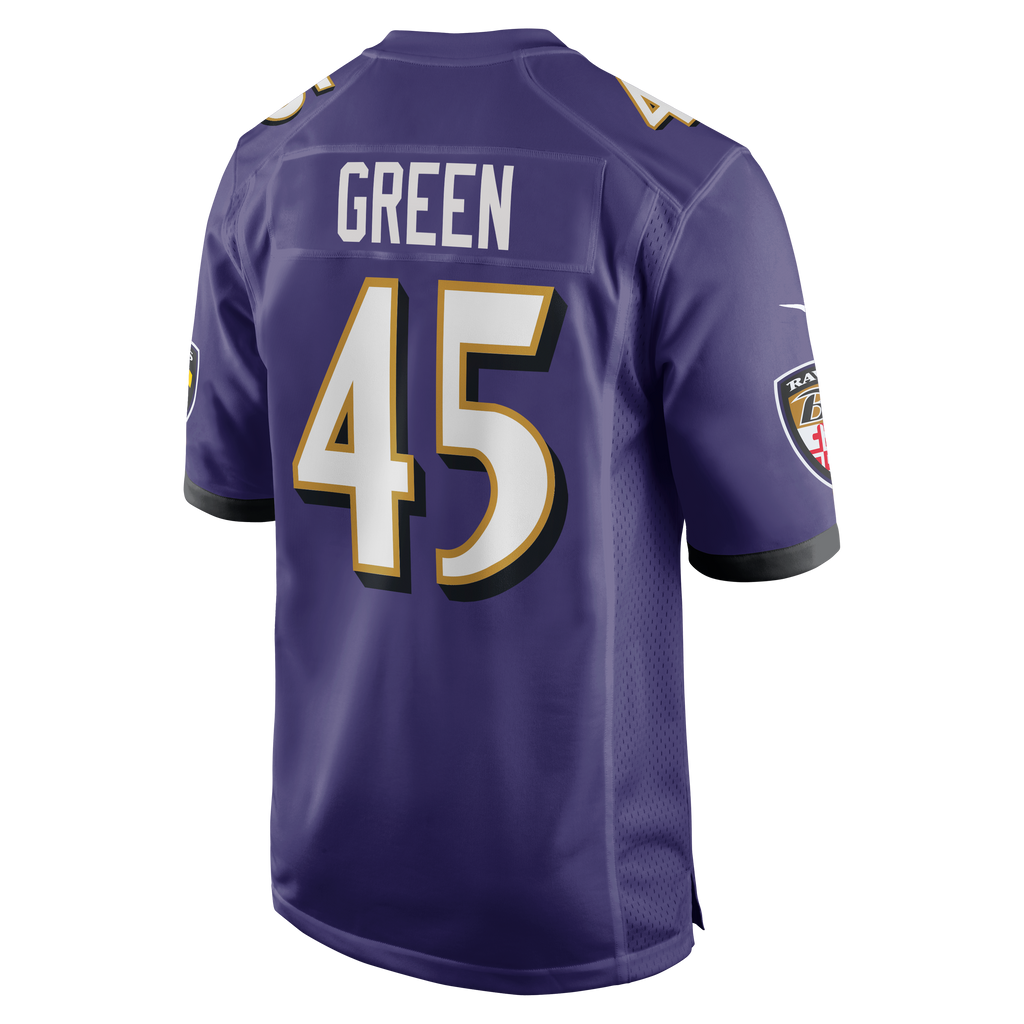 Baltimore Ravens Mike Green Nike Purple Team Game Jersey
