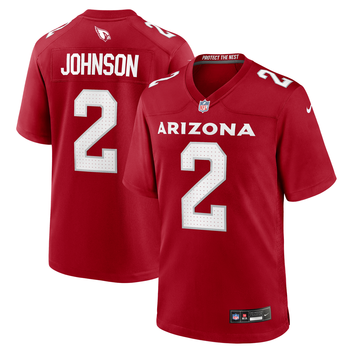 Arizona Cardinals Will Johnson Nike Cardinal Team Game Jersey