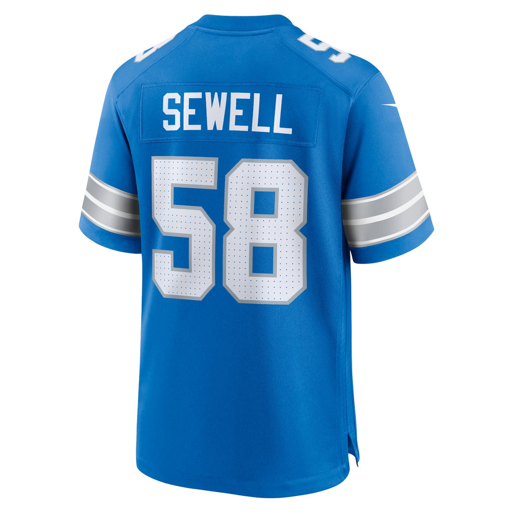 Detroit Lions Penei Sewell Nike Blue Game Jersey