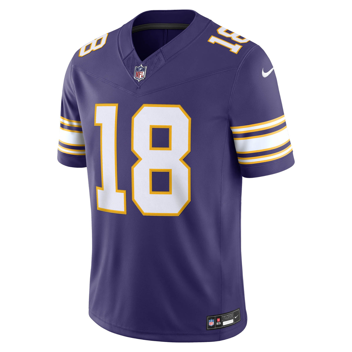 Minnesota Vikings Justin Jefferson Nike Purple Alternate Classic Vapor F.U.S.E. Stitched Limited Jersey