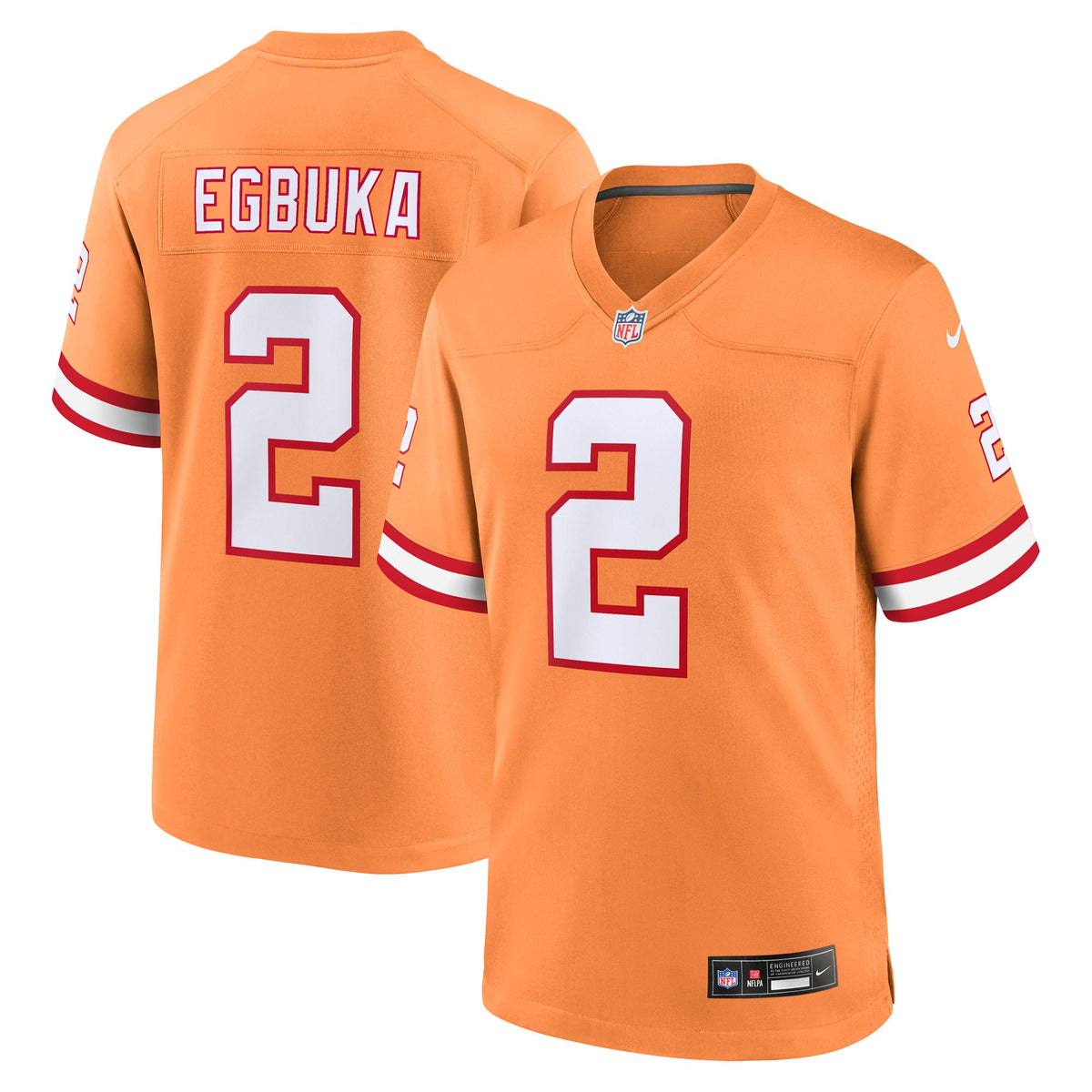 Tampa Bay Buccaneers Emeka Egbuka Nike White Game Jersey