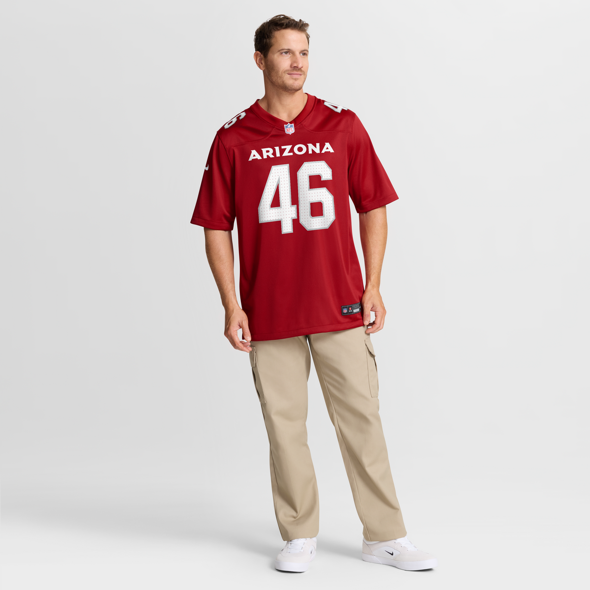 Arizona Cardinals Aaron Brewer Nike Cardinal Team Game Jersey