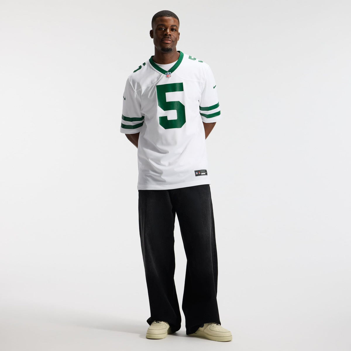 New York Jets Garrett Wilson Nike Legacy White Game Jersey