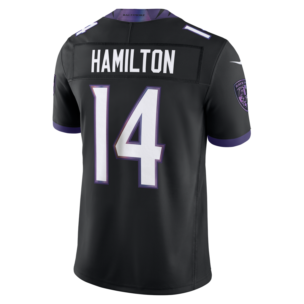 Baltimore Ravens Kyle Hamilton Nike Black Alternate Vapor F.U.S.E. Stitched Limited Jersey