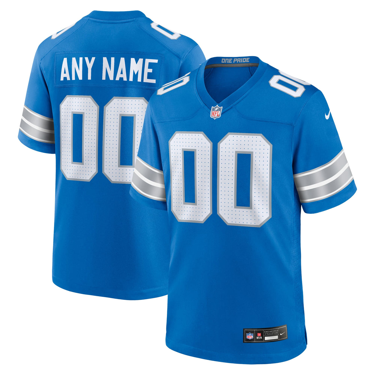 Detroit Lions Nike White Custom Game Jersey