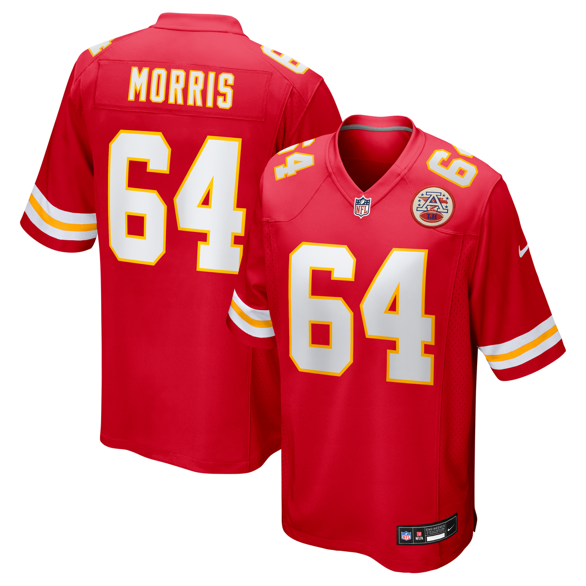 Kansas City Chiefs Wanya Morris Nike Red Game Jersey