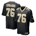 New Orleans Saints David Edwards Nike Black Team Game Jersey