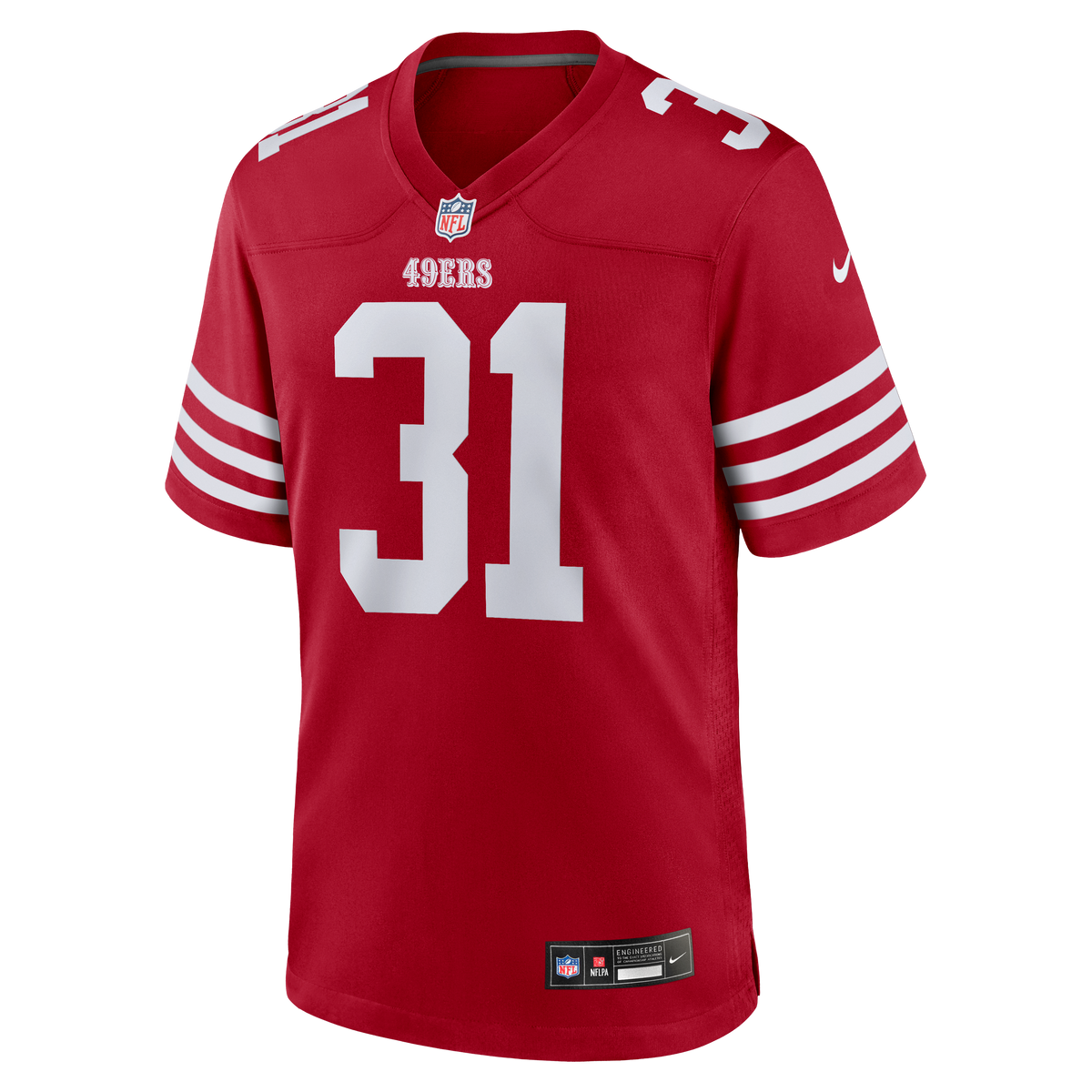 San Francisco 49ers Isaac Guerendo Nike Scarlet Game Jersey