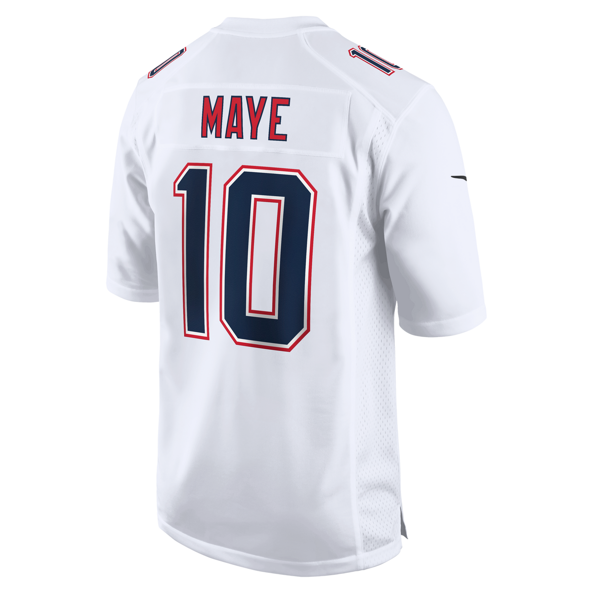 New England Patriots Drake Maye Nike Tundra White Game Jersey