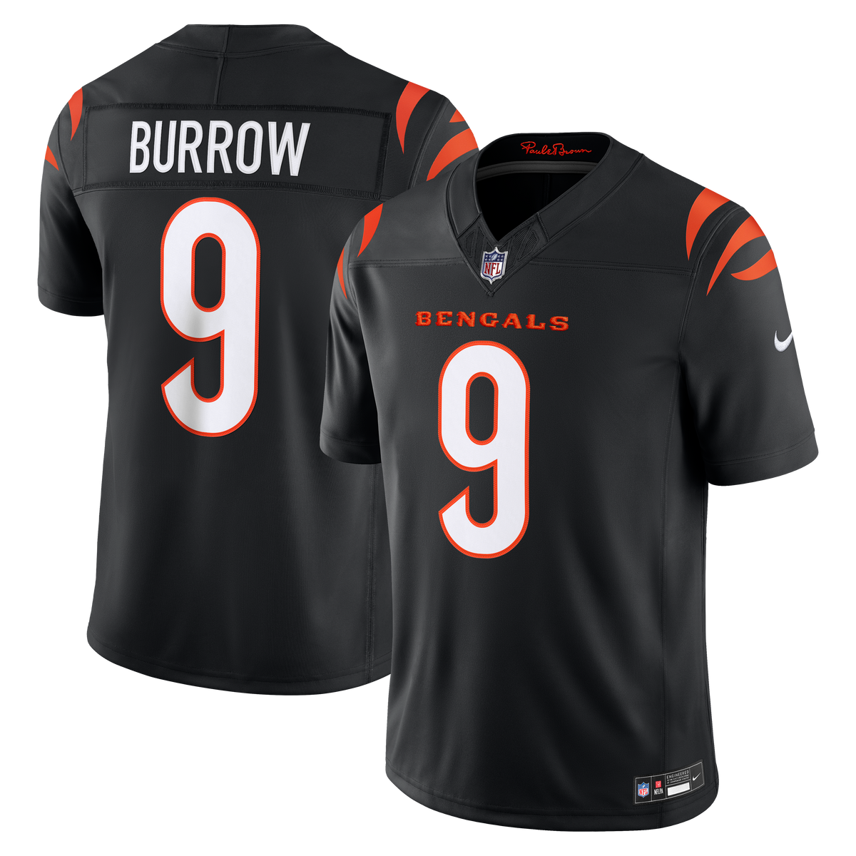 Cincinnati Bengals Joe Burrow Nike Orange Alternate Vapor F.U.S.E. Stitched Limited Jersey