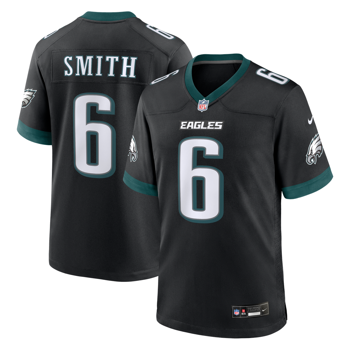 Philadelphia Eagles DeVonta Smith Nike Midnight Green Team Game Jersey