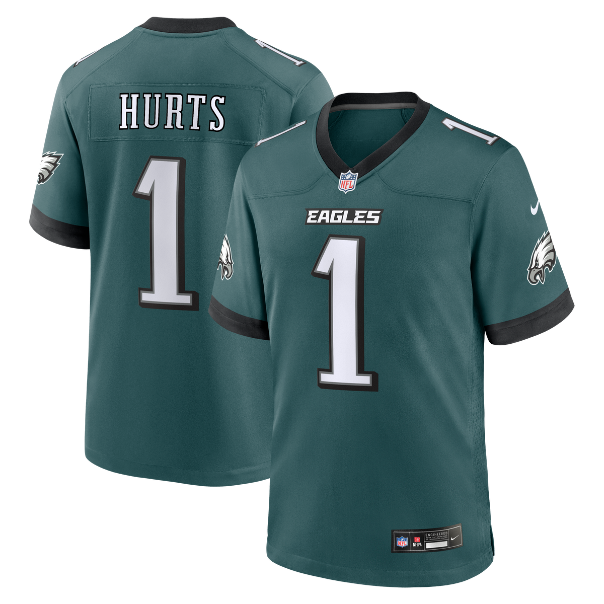 Philadelphia Eagles Jalen Hurts Nike Black Alternate Game Jersey