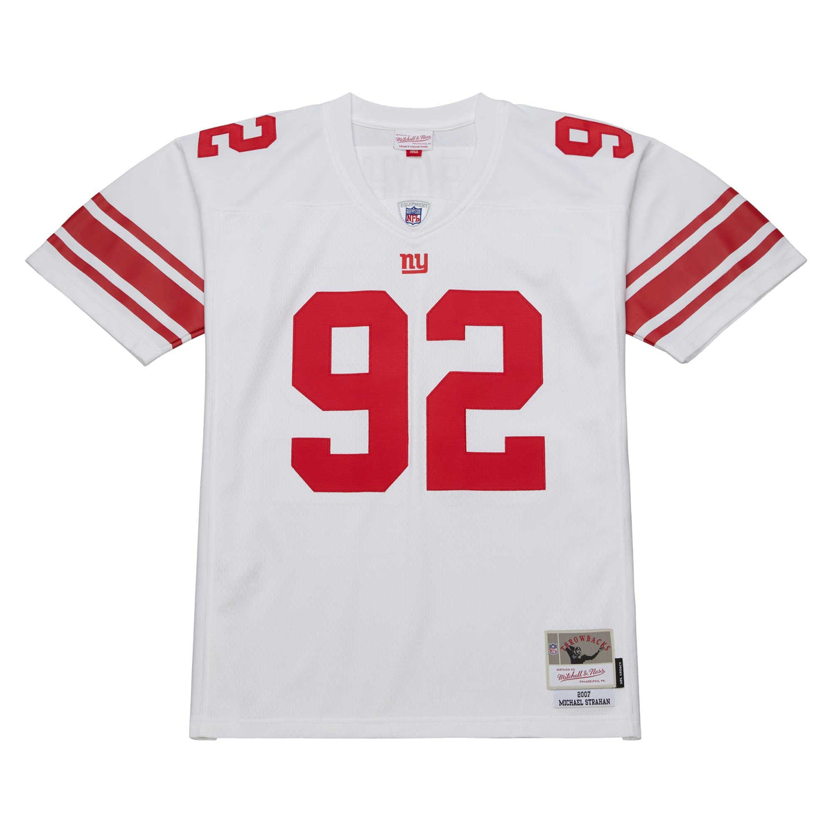 New York Giants Michael Strahan Mitchell & Ness White Legacy Replica Jersey
