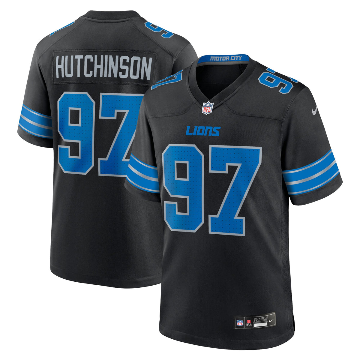 Detroit Lions Aidan Hutchinson Nike Blue Game Jersey