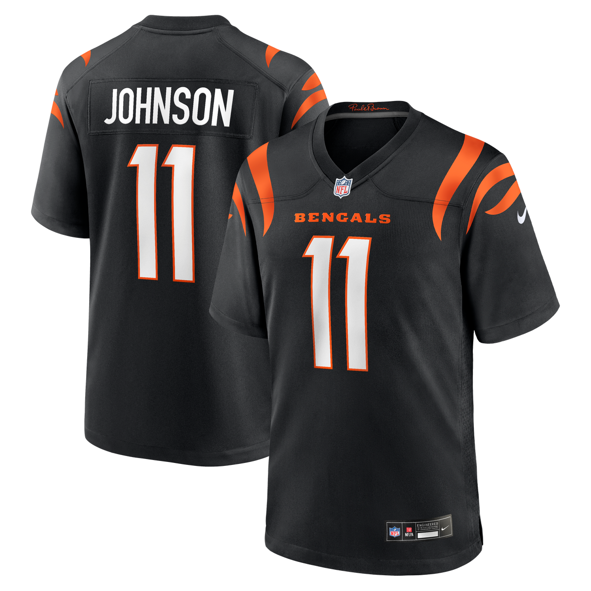 Cincinnati Bengals Josh Johnson Nike Black Team Game Jersey